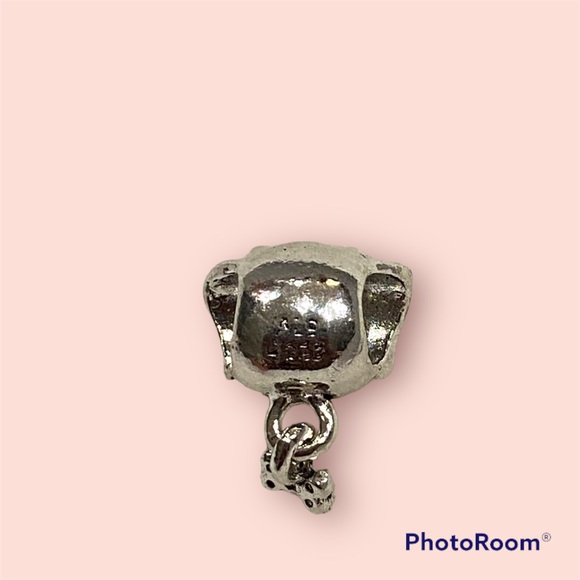 NEW•Silver925 Puppy DIY charm w/Bow tie dangle - Picture 5 of 7